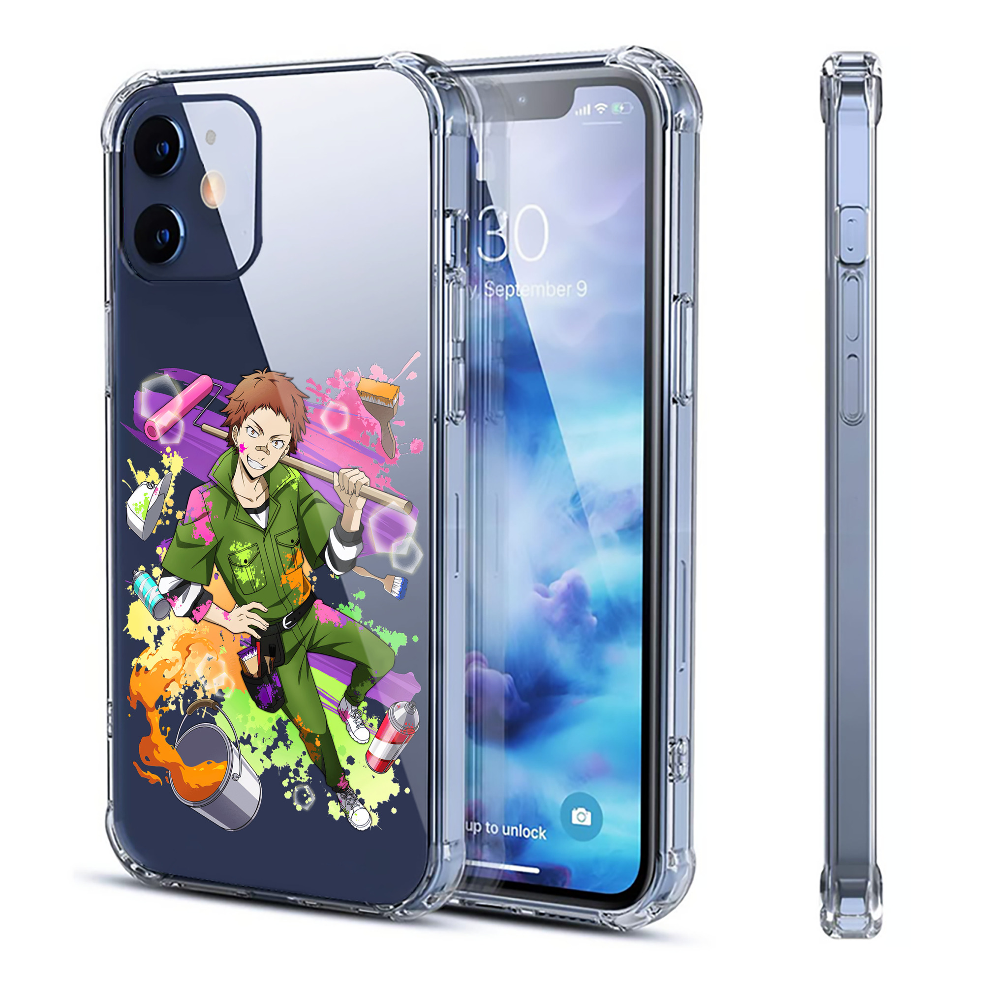 （画像用） 文豪ストレイドッグス Bungo Stray Dogs 【iPhone 12シリーズ対応】透明スマホケース（クリアソフトケース）
